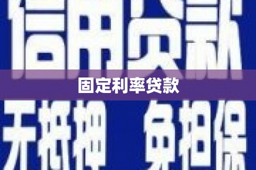 茌平固定利率贷款