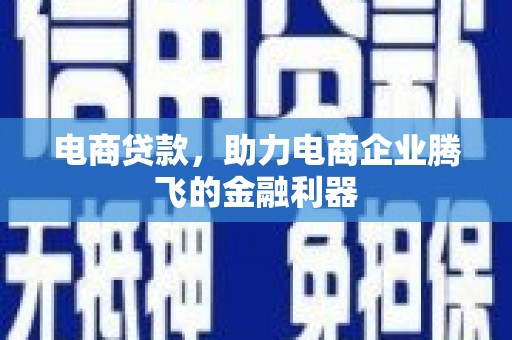 茌平电商贷款，助力电商企业腾飞的金融利器