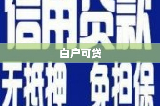 茌平白户可贷