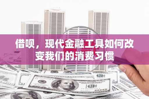 茌平借呗，现代金融工具如何改变我们的消费习惯