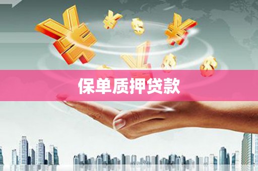 茌平保单质押贷款