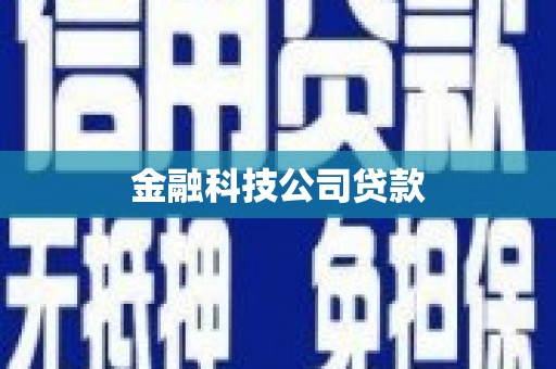 茌平金融科技公司贷款