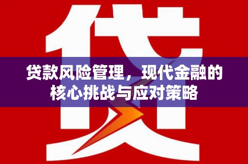 茌平贷款风险管理，现代金融的核心挑战与应对策略