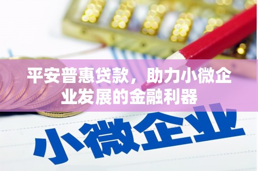 茌平平安普惠贷款，助力小微企业发展的金融利器
